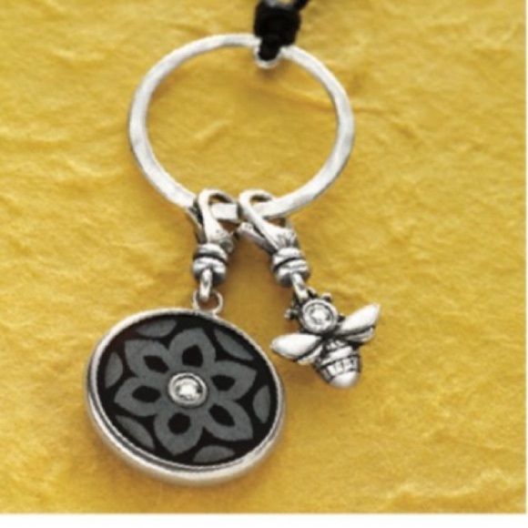 Silpada Buzz Worthy .925 Sterling Silver Bee Charm with CZ Accent - Picture 2 of 3